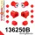 136250B: Front suspension bush kit 25mm 131209 - 37mm Red