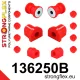 136250B: Front suspension bush kit 22mm 132013 - 34mm Red