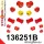 136251B: Full suspension polyurethane bush kit 24mm 15mm Red