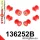 136252B: Front suspension bush kit 18mm Red