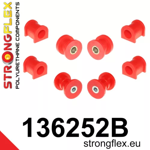 136252B: Front suspension bush kit 18mm Red
