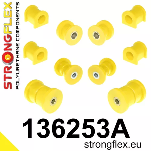 136253A: Front suspension and ream beam bush kit SPORT Custom Yellow