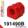 191490B: Front anti roll bar bush Custom Red