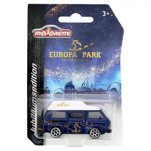 Majorette Europa-Park 50 Volkswagen T3 Camper autómodell - kék/arany