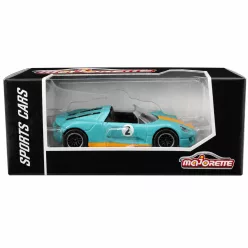 Majorette Sports Cars Porsche 918 Spyder autómodell - kék/narancssárga