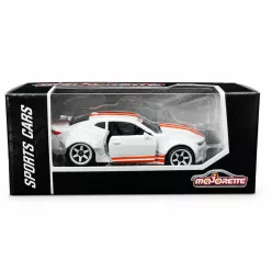 Majorette Sports Cars Chevrolet Camaro autómodell - fehér/narancssárga