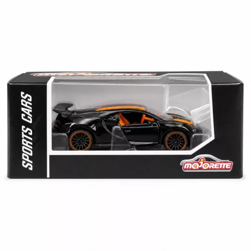 Majorette Sports Cars Bugatti Chiron Pur Sport autómodell - fekete/narancssárga