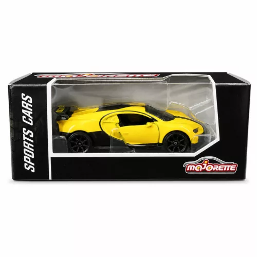 Majorette Sports Cars Bugatti Chiron Pur Sport autómodell - sárga/fekete
