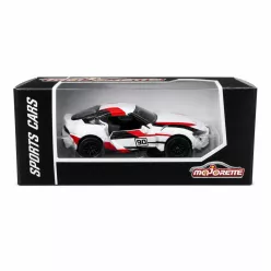 Majorette Sports Cars Toyota GR Supra autómodell - fehér/fekete/piros