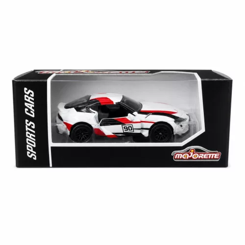 Majorette Sports Cars Toyota GR Supra autómodell - fehér/fekete/piros