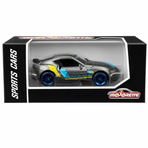Majorette Sports Cars Toyota GR Supra autómodell - szürke/sárga/kék