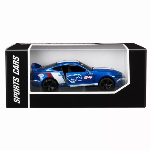 Majorette Sports Cars Ford Mustang GT autómodell - kék/fehér