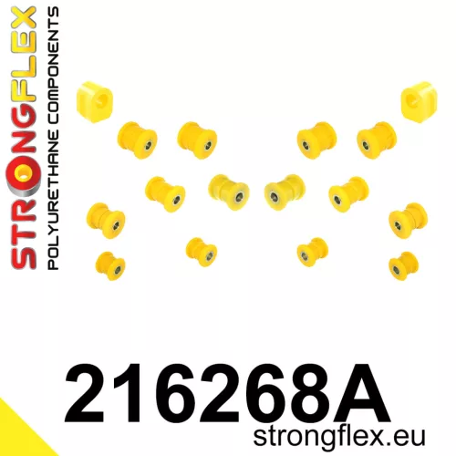 216268A: Rear suspension bush kit SPORT 24mm 211628 Yellow