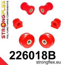  226018B: Front suspension bush kit 15mm New type 4 x 221084 Red