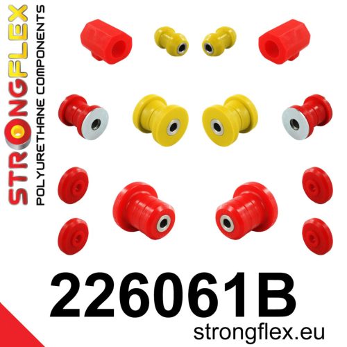 226061B: Full suspension bush kit 22mm Red