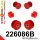 226086B: Front suspension bush kit 15mm New type 30mm - 221072 Red