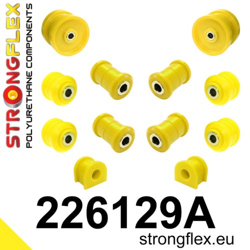 226129A: Rear suspension bush kit SPORT 13mm Yellow