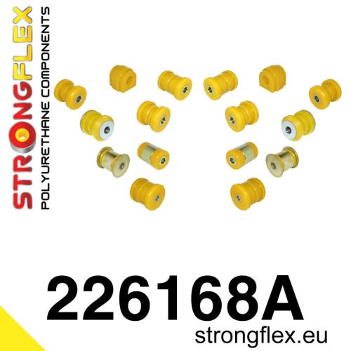 226168A: Rear suspension bush kit SPORT 21,5mm Yellow