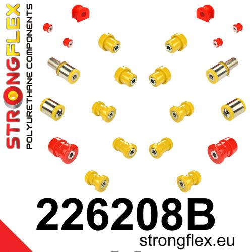 226208B: Rear suspension bush kit 15mm 221758 Black