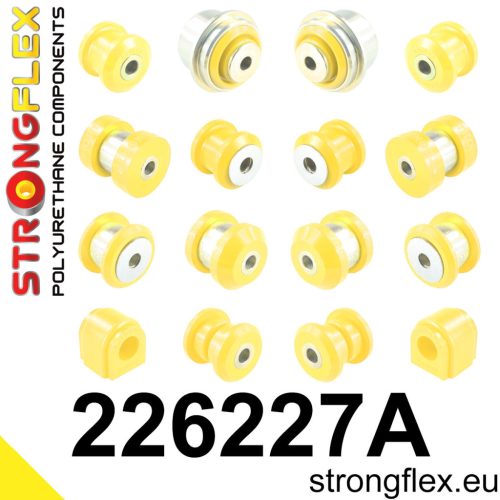 226227A: Rear suspension bush kit SPORT 18,5mm 221949 221942 - 60mm Yellow
