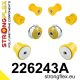 226243A: Front suspension and ream beam bush kit SPORT 16mm Yellow
