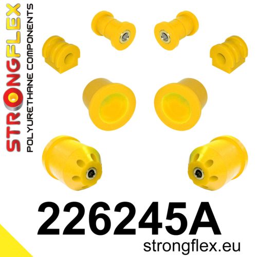 226245A: Front suspension and ream beam bush kit SPORT 18mm 221403 221246 - 69mm Yellow
