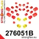 276051B: Full suspension bush kit Custom 17mm Red