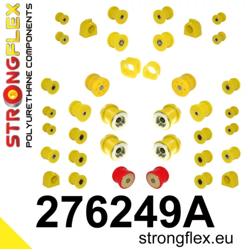 276249A: Full suspension polyurethane bush kit SPORT 23mm 17mm 271147 271279 4 x 271145, 0 x 271146 271802 271532 271148 Black