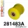 281483A: Trailing arm upper / lower bushing SPORT Black