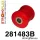 281483B: Trailing arm upper / lower bushing Red