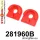 281960B: Gearbox mount inserts Red