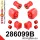 286099B: Set of front suspension polyurethane 26mm Black