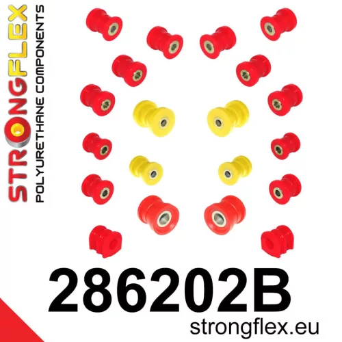 286202B: Rear suspension bush kit 21mm Red