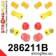 286211B: Front suspension bush kit 25mm 281400 281262 281397 - 38mm Black