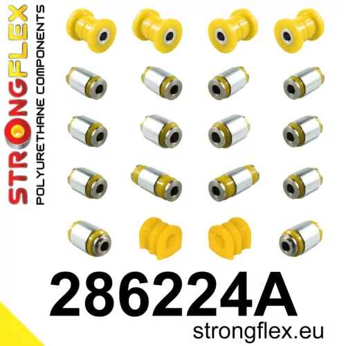 286224A: Rear suspension bush kit SPORT 21mm Yellow