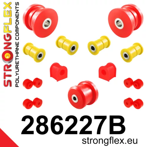 286227B: Rear suspension bush kit 24mm Red
