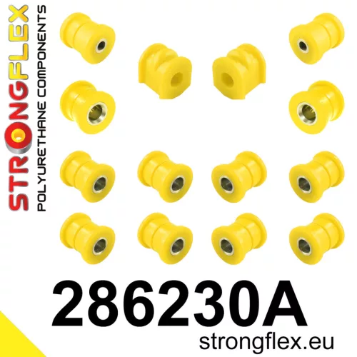286230A: Rear suspension bush kit SPORT 16mm Yellow