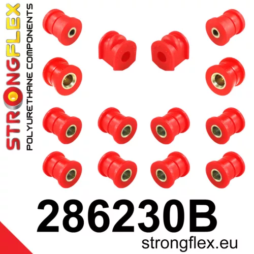 286230B: Rear suspension bush kit 14mm Red