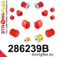 286239B: Front suspension and ream beam bush kit Custom Red