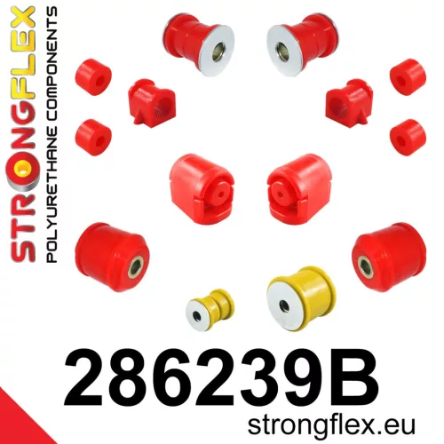 286239B: Front suspension and ream beam bush kit Custom Black
