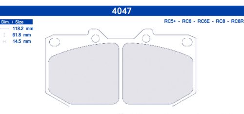 CL Brakes (Carbone Lorraine) Fékbetét szett - 4047RC5+