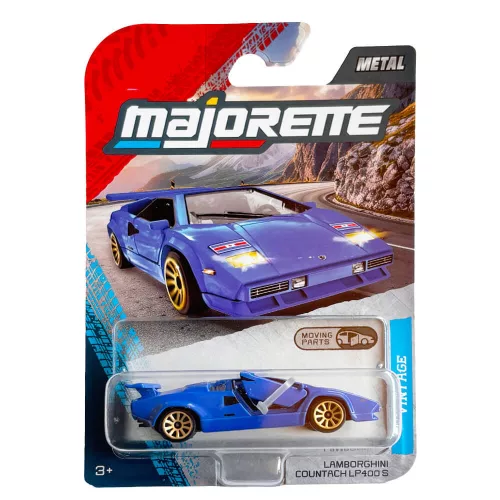 Majorette Vintage Premium Cars Lamborghini Countach LP400S autómodell - kék