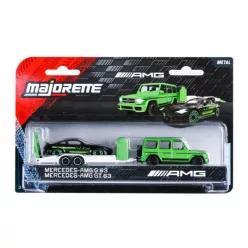   Majorette Mercedes-AMG G 63 + Mercedes-AMG GT 63 Deluxe Trailer szett 1:64
