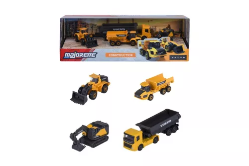 Majorette Volvo építőipari munkagépek 4 darabos ajándékszett