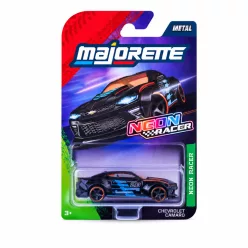   Majorette Neon Racer Cars Chevrolet Camaro autómodell - fekete/kék