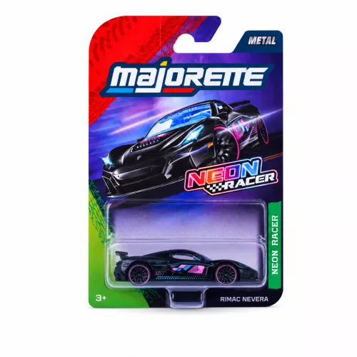 Majorette Neon Racer Cars Rimac Nevera autómodell - fekete/pink