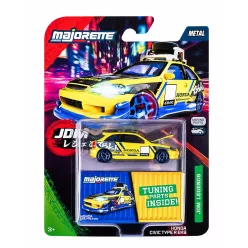   Majorette JDM Legends Deluxe Cars Honda Civic Type R EK9 autómodell - sárga/kék