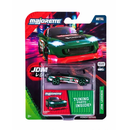 Majorette JDM Legends Deluxe Cars Honda Civic Type R EK9 model car yellow blue, Honda Civic Type R EK9 toy car, Majorette JDM Legends model car, yellow Honda Civic model, 1:64 Honda model car, metal JDM toy car, tuning model car