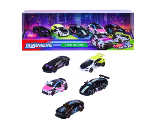Majorette Neon Racer Cars 5 db-os ajándékszett