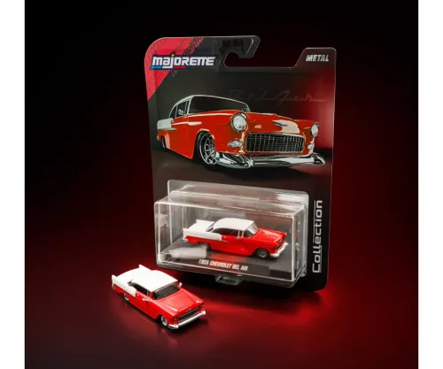 Majorette Collection 1955 Chevrolet Bel Air autómodell - piros/fehér